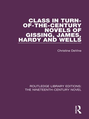 cover image of Class in Turn-of-the-Century Novels of Gissing, James, Hardy and Wells